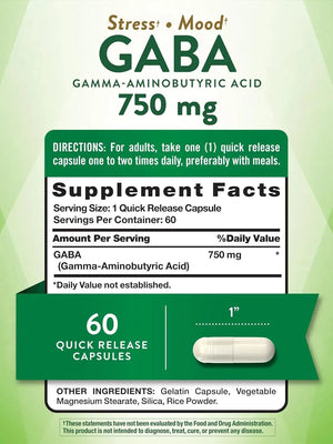 NATURE'S TRUTH - Nature's Truth GABA 750Mg. 60 Capsulas - The Red Vitamin MX - Suplementos Alimenticios - {{ shop.shopifyCountryName }}