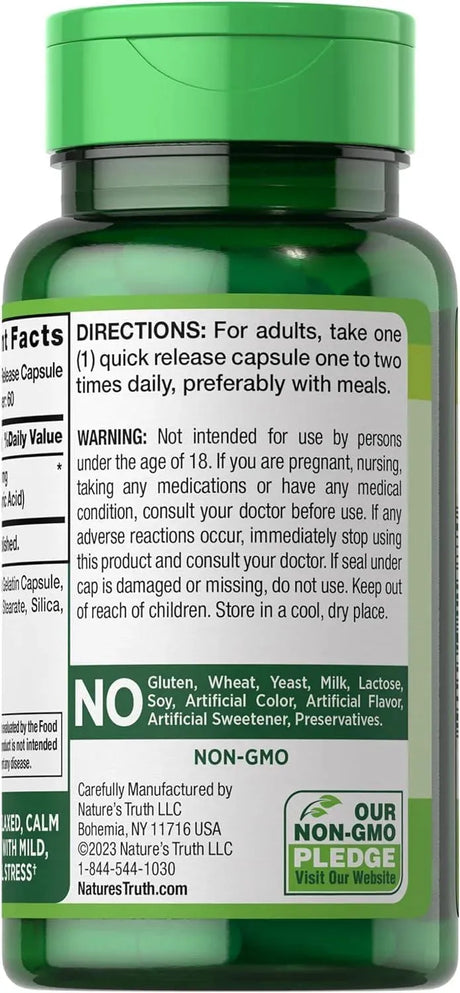 NATURE'S TRUTH - Nature's Truth GABA 750Mg. 60 Capsulas - The Red Vitamin MX - Suplementos Alimenticios - {{ shop.shopifyCountryName }}