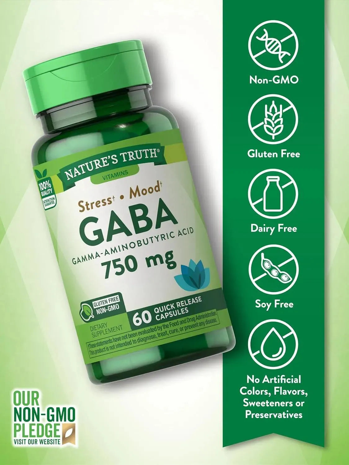 NATURE'S TRUTH - Nature's Truth GABA 750Mg. 60 Capsulas - The Red Vitamin MX - Suplementos Alimenticios - {{ shop.shopifyCountryName }}