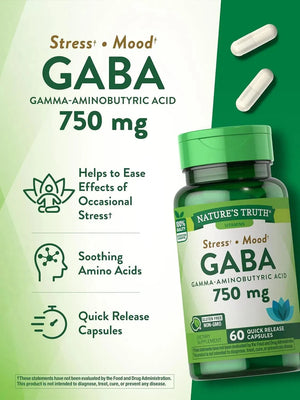 NATURE'S TRUTH - Nature's Truth GABA 750Mg. 60 Capsulas - The Red Vitamin MX - Suplementos Alimenticios - {{ shop.shopifyCountryName }}