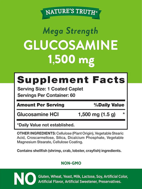 NATURE'S TRUTH - Nature's Truth Glucosamine 1500Mg. 60 Tabletas - The Red Vitamin MX - Suplementos Alimenticios - {{ shop.shopifyCountryName }}