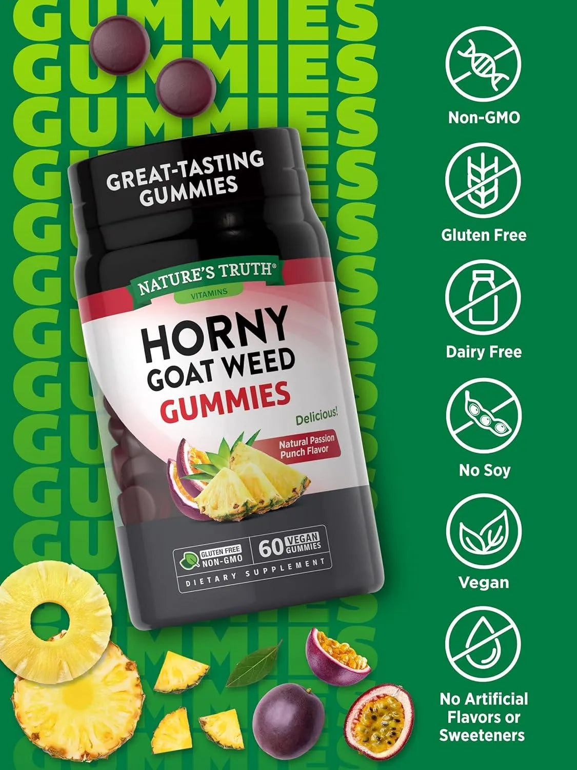 NATURE'S TRUTH - Nature's Truth Horny Goat Weed Gummies 60 Gomitas - The Red Vitamin MX - Suplementos Alimenticios - {{ shop.shopifyCountryName }}