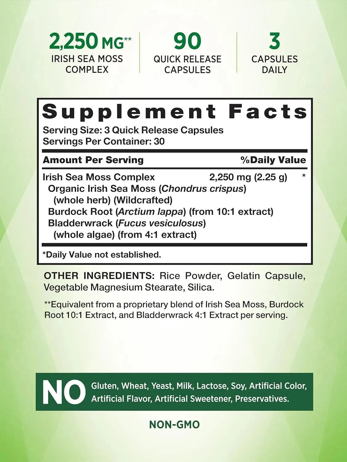 NATURE'S TRUTH - Nature's Truth Irish Sea Moss Complex 2250Mg. 90 Capsulas - The Red Vitamin MX - Suplementos Alimenticios - {{ shop.shopifyCountryName }}