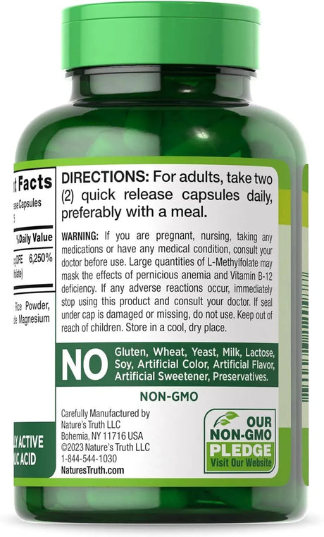 NATURE'S TRUTH - Nature's Truth L-Methylfolate 15Mg. 150 Capsulas - The Red Vitamin MX - Suplementos Alimenticios - {{ shop.shopifyCountryName }}