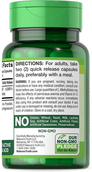 NATURE'S TRUTH - Nature's Truth L Methylfolate 15Mg. 60 Capsulas - The Red Vitamin MX - Suplementos Alimenticios - {{ shop.shopifyCountryName }}