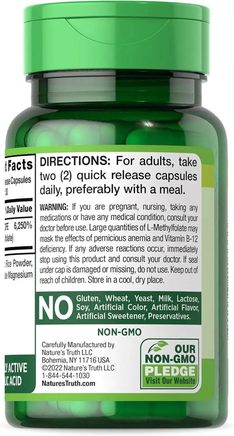 NATURE'S TRUTH - Nature's Truth L Methylfolate 15Mg. 60 Capsulas - The Red Vitamin MX - Suplementos Alimenticios - {{ shop.shopifyCountryName }}
