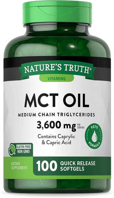 NATURE'S TRUTH - Nature's Truth MCT Oil Capsules 3600Mg. 100 Capsulas Blandas - The Red Vitamin MX - Suplementos Alimenticios - {{ shop.shopifyCountryName }}