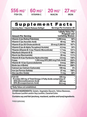 NATURE'S TRUTH - Nature's Truth Prenatal Vitamins with DHA and Folic Acid 60 Capsulas Blandas - The Red Vitamin MX - Suplementos Alimenticios - {{ shop.shopifyCountryName }}