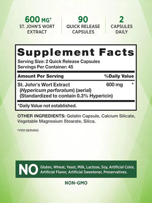 NATURE'S TRUTH - Nature's Truth St Johns Wort 600Mg. 90 Capsulas - The Red Vitamin MX - Suplementos Alimenticios - {{ shop.shopifyCountryName }}