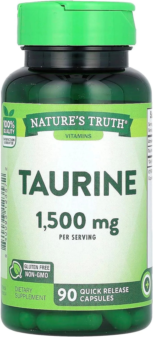 NATURE'S TRUTH - Nature's Truth Taurine 1500Mg. 90 Capsulas - The Red Vitamin MX - Suplementos Alimenticios - {{ shop.shopifyCountryName }}