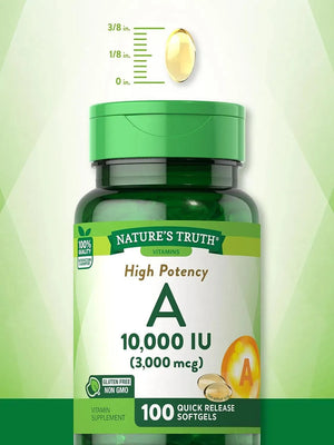 NATURE'S TRUTH - Nature's Truth Vitamin A 10000 IU 100 Capsulas Blandas - The Red Vitamin MX - Suplementos Alimenticios - {{ shop.shopifyCountryName }}