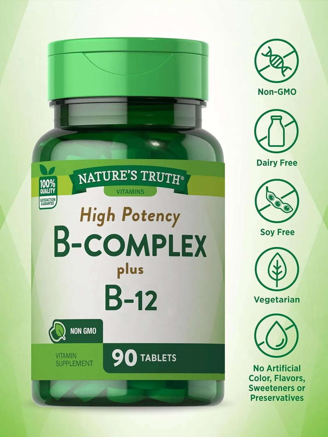 NATURE'S TRUTH - Nature's Truth Vitamin B Complex Plus B12 90 Tabletas - The Red Vitamin MX - Suplementos Alimenticios - {{ shop.shopifyCountryName }}