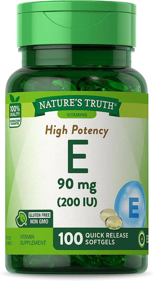 NATURE'S TRUTH - Nature's Truth Vitamin E Capsules 200 IU 100 Capsulas Blandas - The Red Vitamin MX - Suplementos Alimenticios - {{ shop.shopifyCountryName }}