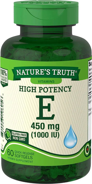 NATURE'S TRUTH - Nature's Truth Vitamin E Pure DL-Alpha 1,000 IU 60 Capsulas Blandas - The Red Vitamin MX - Suplementos Alimenticios - {{ shop.shopifyCountryName }}