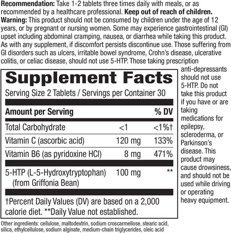 NATURE'S WAY - Nature's Way 5-HTP 50Mg. 60 Tabletas - The Red Vitamin MX - Suplementos Alimenticios - {{ shop.shopifyCountryName }}