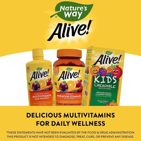 NATURE'S WAY - Nature's Way Alive! Children's Daily Multivitamin 120 Tabletas Masticables - The Red Vitamin MX - Suplementos Alimenticios - {{ shop.shopifyCountryName }}