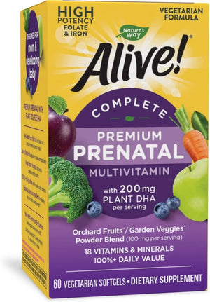 NATURE'S WAY - Nature's Way Alive! Complete Premium Prenatal Multivitamin 60 Capsulas Blandas - The Red Vitamin MX - Suplementos Alimenticios - {{ shop.shopifyCountryName }}