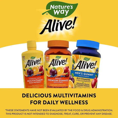 NATURE'S WAY - Nature's Way Alive! Men's Daily Gummy Multivitamin 60 Gomitas - The Red Vitamin MX - Suplementos Alimenticios - {{ shop.shopifyCountryName }}