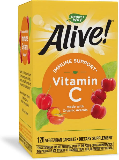 NATURE'S WAY - Nature's Way Alive! Vitamin C 120 Capsulas - The Red Vitamin MX - Suplementos Alimenticios - {{ shop.shopifyCountryName }}