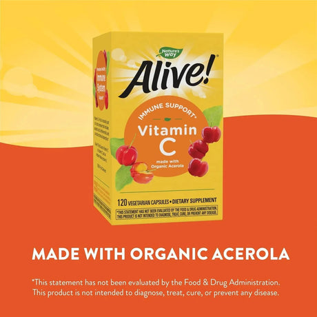 NATURE'S WAY - Nature's Way Alive! Vitamin C 120 Capsulas - The Red Vitamin MX - Suplementos Alimenticios - {{ shop.shopifyCountryName }}