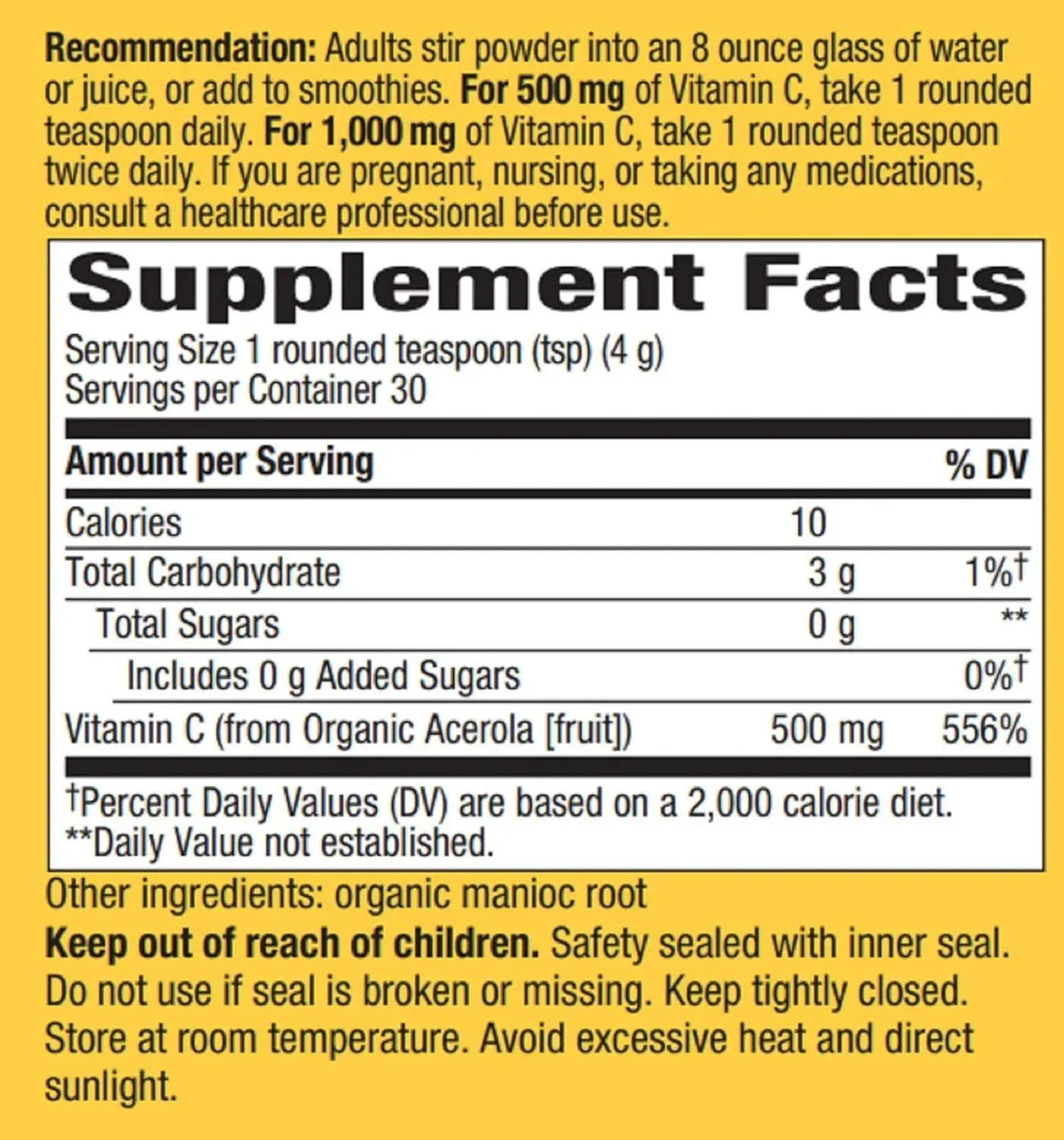 NATURE'S WAY - Nature's Way Alive! Vitamin C Powder Drink Mix from Organic Acerola 120Gr. - The Red Vitamin MX - Suplementos Alimenticios - {{ shop.shopifyCountryName }}