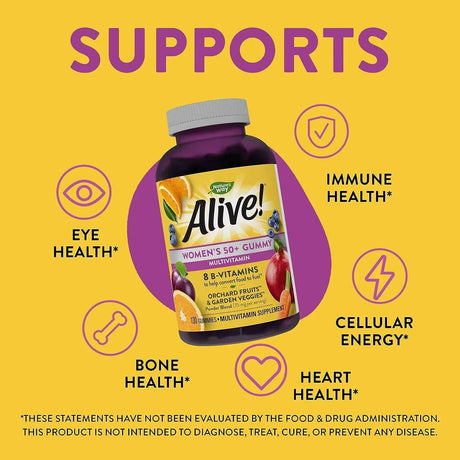 NATURE'S WAY - Nature's Way Alive! Women’s 50+ 120 Gomitas - The Red Vitamin MX - Suplementos Alimenticios - {{ shop.shopifyCountryName }}