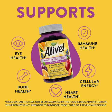 NATURE'S WAY - Nature's Way Alive! Women’s 50+ 60 Gomitas - The Red Vitamin MX - Suplementos Alimenticios - {{ shop.shopifyCountryName }}