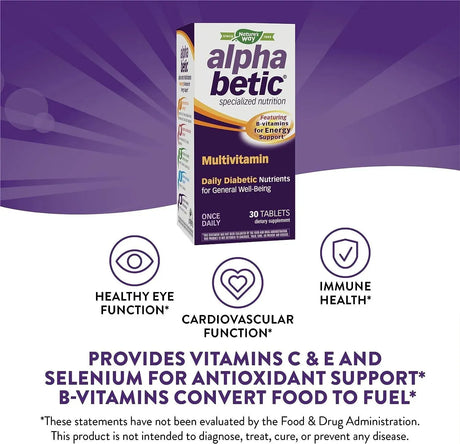 NATURE'S WAY - Nature's Way alpha betic Diabetic Multivitamin 30 Tabletas - The Red Vitamin MX - Suplementos Alimenticios - {{ shop.shopifyCountryName }}