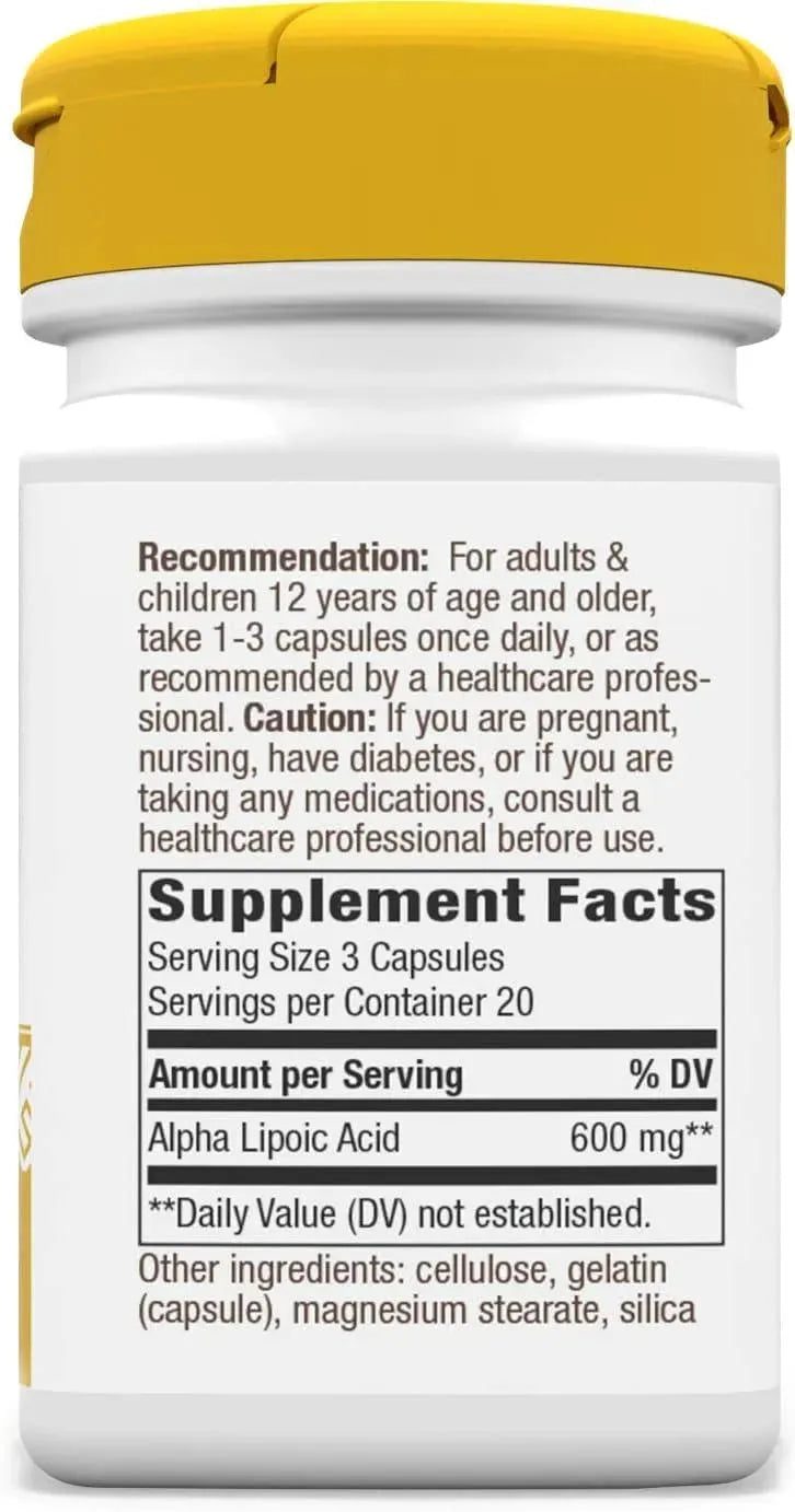 NATURE'S WAY - Nature's Way Alpha Lipoic Acid 600Mg. 60 Capsulas - The Red Vitamin MX - Suplementos Alimenticios - {{ shop.shopifyCountryName }}