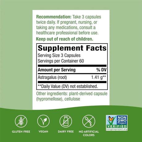 NATURE'S WAY - Nature's Way Astragalus Root 180 Capsulas - The Red Vitamin MX - Suplementos Alimenticios - {{ shop.shopifyCountryName }}