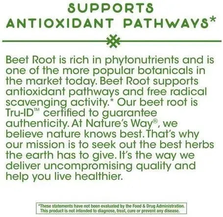 NATURE'S WAY - Nature's Way Beet Root 500mg. 100 Capsulas 3 Pack - The Red Vitamin MX - Suplementos Alimenticios - {{ shop.shopifyCountryName }}