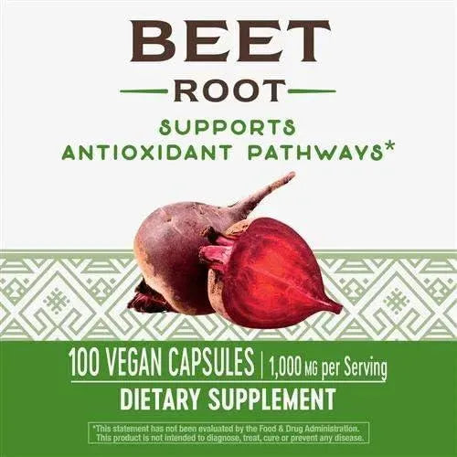 NATURE'S WAY - Nature's Way Beet Root 500mg. 100 Capsulas 3 Pack - The Red Vitamin MX - Suplementos Alimenticios - {{ shop.shopifyCountryName }}