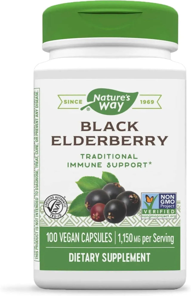 NATURE'S WAY - Nature's Way Black Elderberry 100 Capsulas - The Red Vitamin MX - Suplementos Alimenticios - {{ shop.shopifyCountryName }}