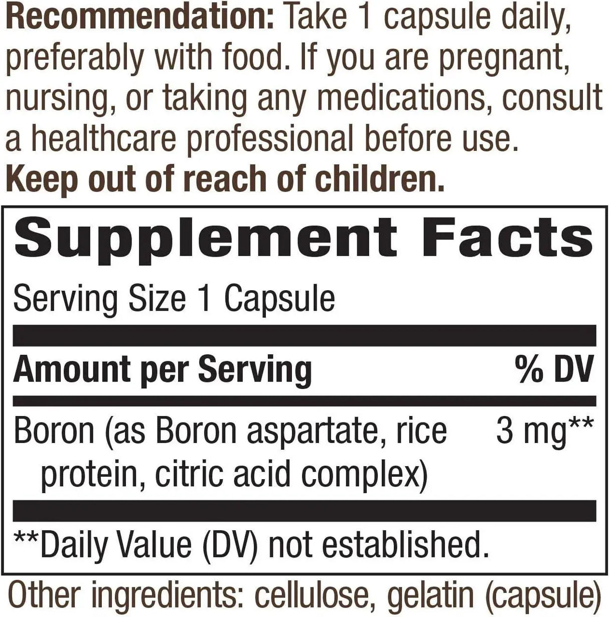 NATURE'S WAY - Nature's Way Boron Complex 3 Mg. 100 Capsulas - The Red Vitamin MX - Suplementos Alimenticios - {{ shop.shopifyCountryName }}
