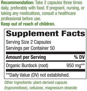 NATURE'S WAY - Nature's Way Burdock Root 475Mg. 100 Capsulas 2 Pack - The Red Vitamin MX - Suplementos Alimenticios - {{ shop.shopifyCountryName }}