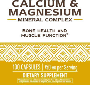 NATURE'S WAY - Nature's Way Calcium & Magnesium Mineral Complex 750Mg. 100 Capsulas - The Red Vitamin MX - Suplementos Alimenticios - {{ shop.shopifyCountryName }}