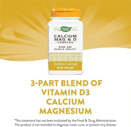 NATURE'S WAY - Nature's Way Calcium Magnesium Vitamin D 250 Capsulas - The Red Vitamin MX - Suplementos Alimenticios - {{ shop.shopifyCountryName }}
