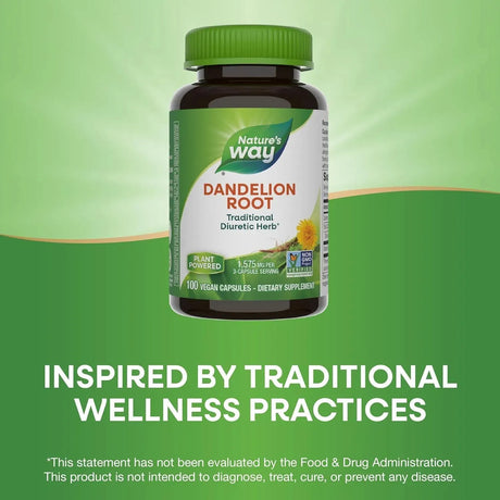 NATURE'S WAY - Nature's Way Dandelion Root 100 Capsulas - The Red Vitamin MX - Suplementos Alimenticios - {{ shop.shopifyCountryName }}