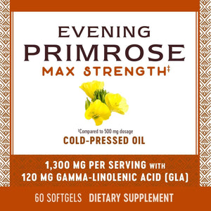 NATURE'S WAY - Nature's Way Evening Primrose Oil 1300Mg. 60 Capsulas Blandas - The Red Vitamin MX - Suplementos Alimenticios - {{ shop.shopifyCountryName }}