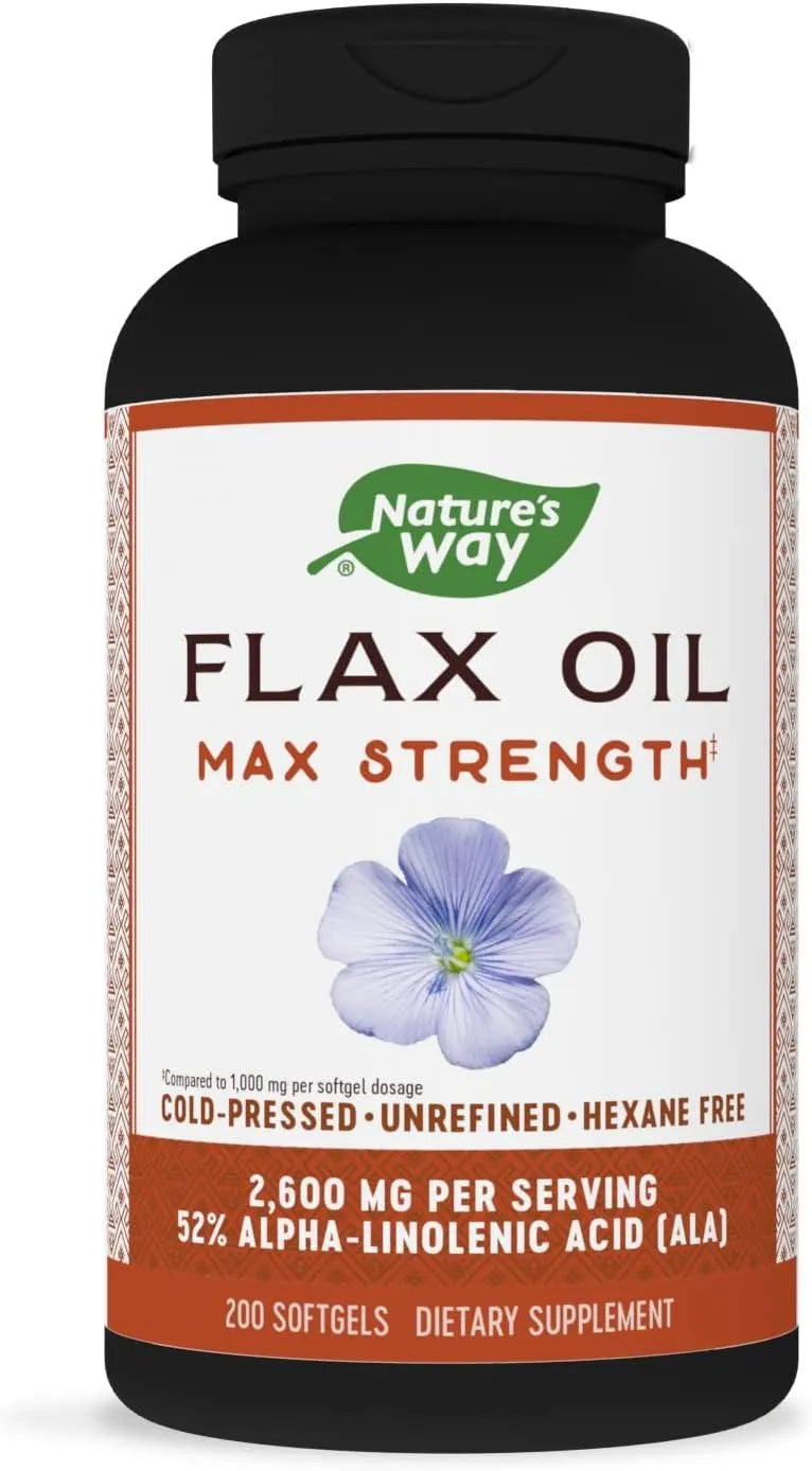 NATURE'S WAY - Nature's Way Flax Oil Max Strength 200 Capsulas Blandas - The Red Vitamin MX - Suplementos Alimenticios - {{ shop.shopifyCountryName }}