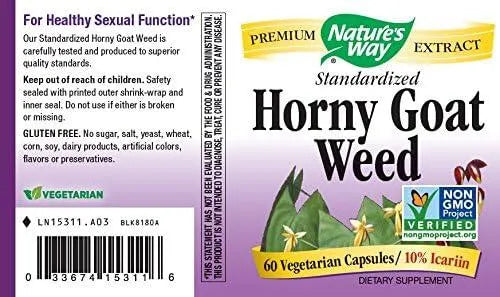 NATURE'S WAY - Nature's Way Horny Goat Weed 60 Capsulas - The Red Vitamin MX - Suplementos Alimenticios - {{ shop.shopifyCountryName }}