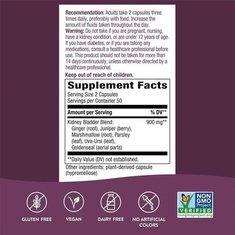 NATURE'S WAY - Nature's Way Kidney Bladder Premium Blend 100 Capsulas 2 Pack - The Red Vitamin MX - Suplementos Alimenticios - {{ shop.shopifyCountryName }}