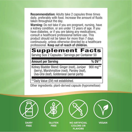 NATURE'S WAY - Nature's Way Kidney Bladder Premium Blend 100 Capsulas - The Red Vitamin MX - Suplementos Alimenticios - {{ shop.shopifyCountryName }}
