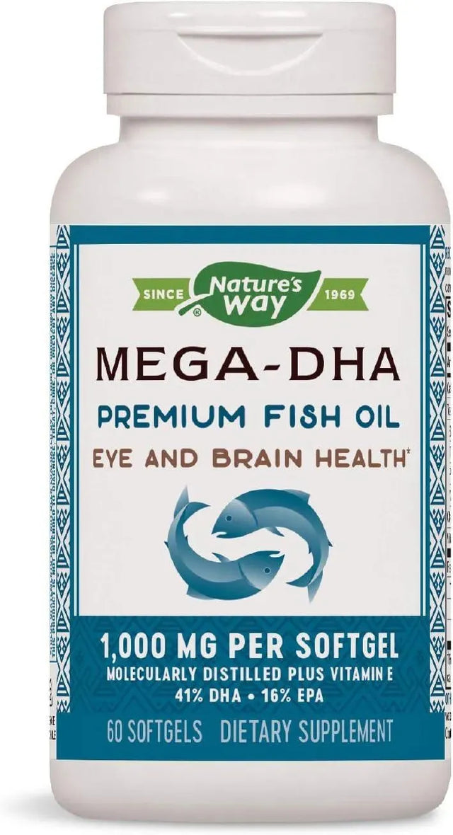 NATURE'S WAY - Nature's Way Mega-DHA Premium Fish Oil 60 Capsulas Blandas - The Red Vitamin MX - Suplementos Alimenticios - {{ shop.shopifyCountryName }}