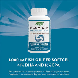 NATURE'S WAY - Nature's Way Mega-DHA Premium Fish Oil 60 Capsulas Blandas - The Red Vitamin MX - Suplementos Alimenticios - {{ shop.shopifyCountryName }}