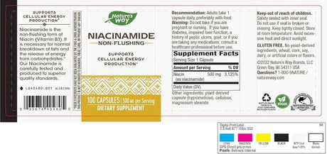 NATURE'S WAY - Nature's Way Niacinamide 500Mg. 100 Capsulas - The Red Vitamin MX - Suplementos Alimenticios - {{ shop.shopifyCountryName }}