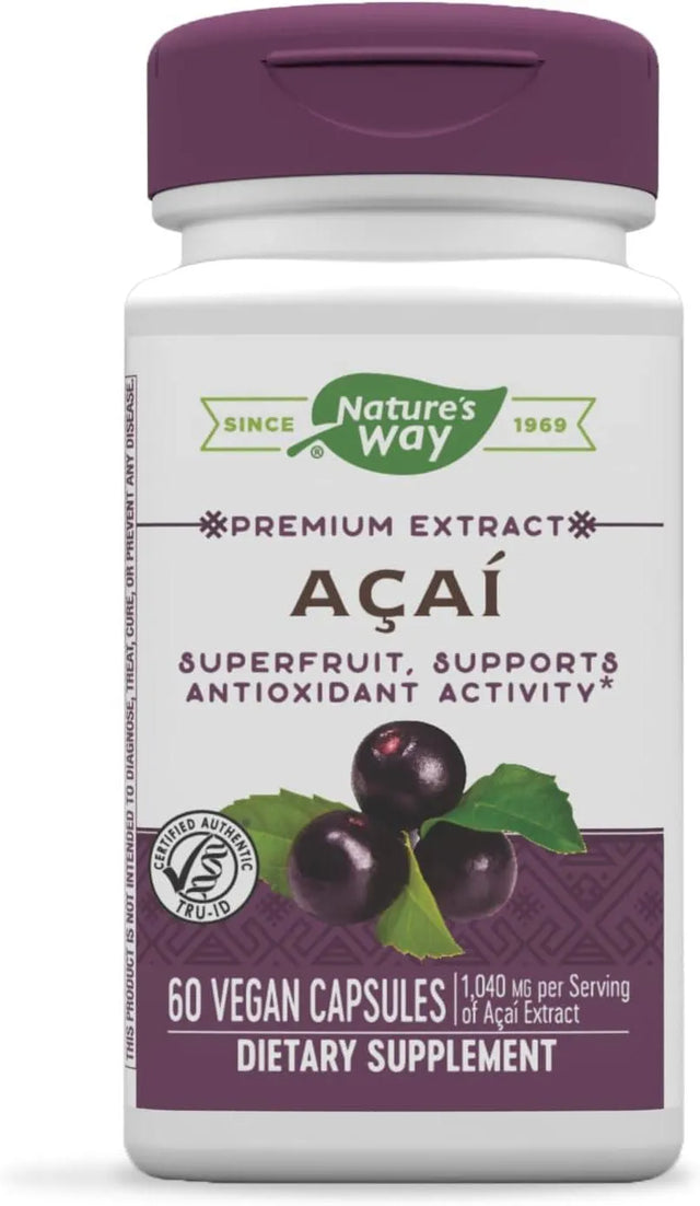 NATURE'S WAY - Nature's Way Premium Acai Extract 1040Mg. 60 Capsulas - The Red Vitamin MX - Suplementos Alimenticios - {{ shop.shopifyCountryName }}