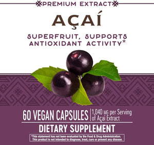 NATURE'S WAY - Nature's Way Premium Acai Extract 1040Mg. 60 Capsulas - The Red Vitamin MX - Suplementos Alimenticios - {{ shop.shopifyCountryName }}