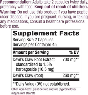 NATURE'S WAY - Nature's Way Premium Devil’s Claw Premium Extract 700Mg. 90 Capsulas - The Red Vitamin MX - Suplementos Alimenticios - {{ shop.shopifyCountryName }}