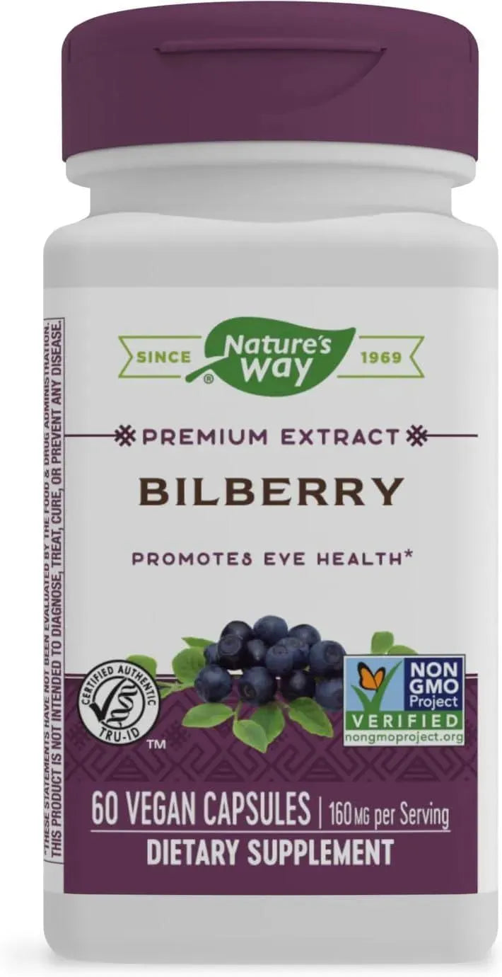 NATURE'S WAY - Nature's Way Premium Extract Bilberry 160Mg. 60 Capsulas - The Red Vitamin MX - Suplementos Alimenticios - {{ shop.shopifyCountryName }}